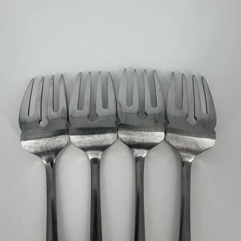 4X SF Cooper Bros QUEEN ANNE Stainless Salad Forks England